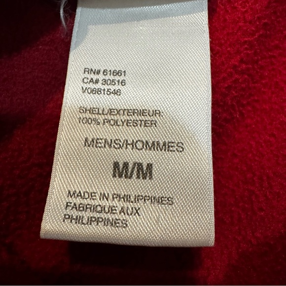 Vtg The North Face Red Burgundy 1/4 Zip Fleece Pullover Men’s Sz Med TNF Fleece - Picture 6 of 16